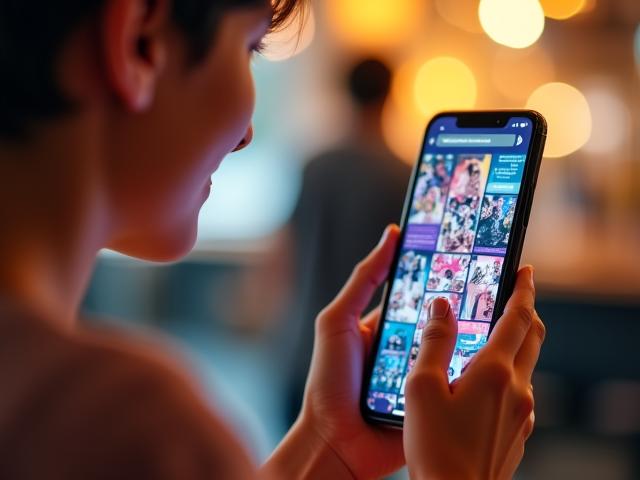 Utente che esplora il feed dinamico di Archividio