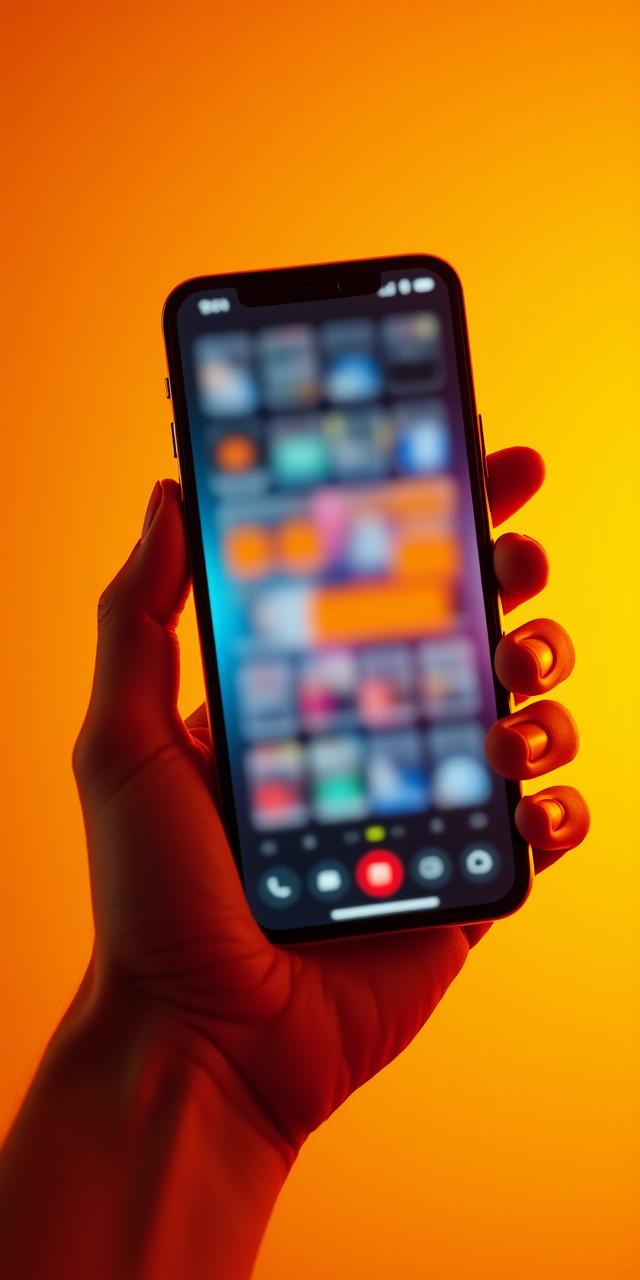 Smartphone con l’app Archividio in azione